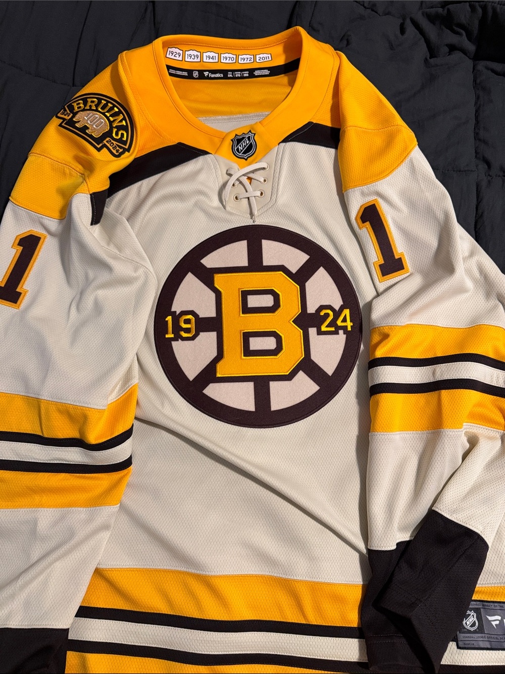Jeremy Swayman Retro Bruins Jersey